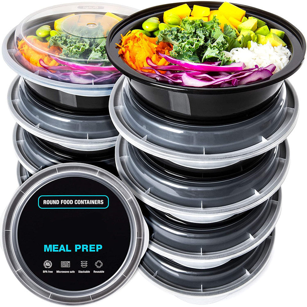 10pcs Disposable Plastic Food Containers