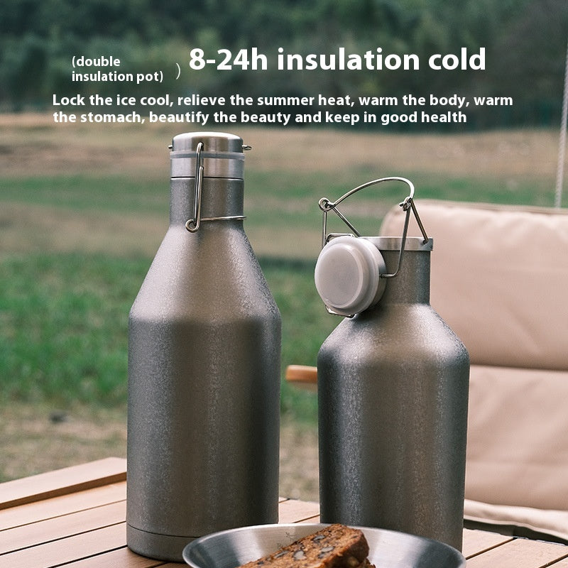 Outdoor Portable Stainless Steel Thermal Pot