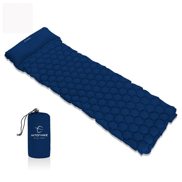 Inflatable Sleeping Mat with Built-in Pillow