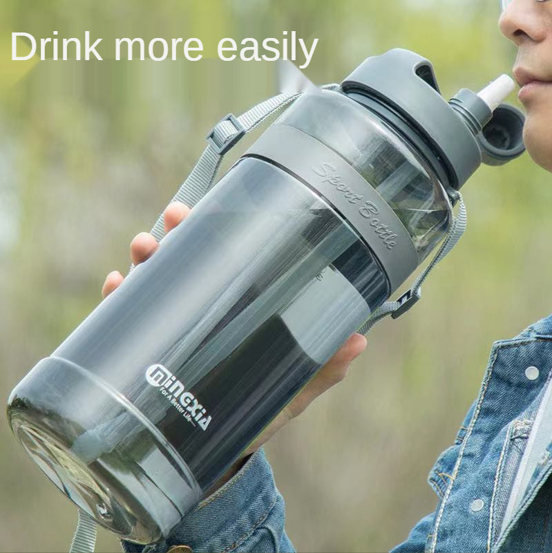 Outdoor Large Capacity Water Bottle with Straw