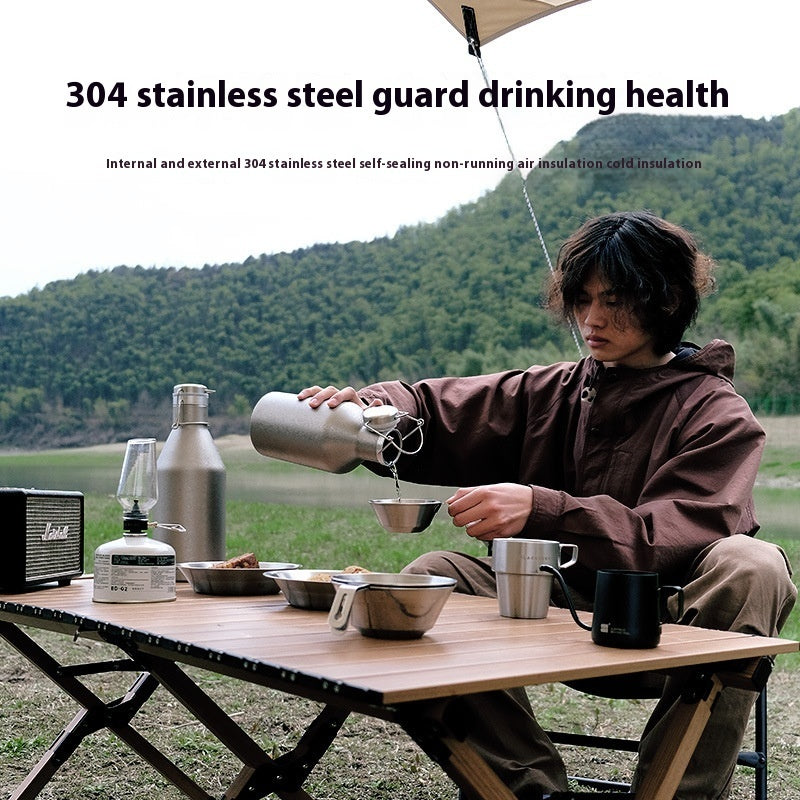 Outdoor Portable Stainless Steel Thermal Pot