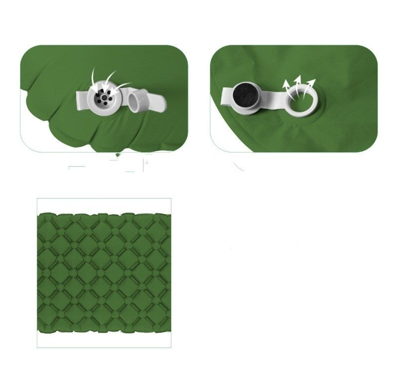 Inflatable Sleeping Mat with Built-in Pillow