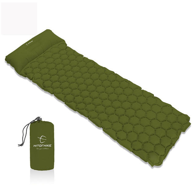 Inflatable Sleeping Mat with Built-in Pillow